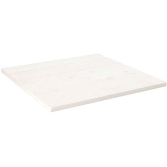 vidaXL vidaXL Piano Tavolo Bianco 90x90x2,5cm Legno Massello di Pino Quadrato