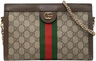 Gucci Pre-owned Cross Body Bags, female, Beige, Size: ONE SIZE Pre-owned Ophidia Crossbody Bag