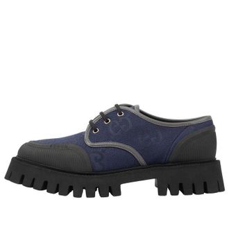 Gucci (WMNS) Gucci GG Lace Up Shoes Navy 699552-UKOF0-4549