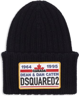Dsquared2 Berretto a coste - Nero