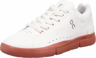 On Womens The Roger Advantage Sneakers In White/ Rust