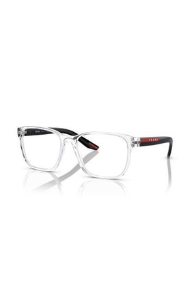Prada 55mm Rectangle optical glasses in Transparent at Nordstrom