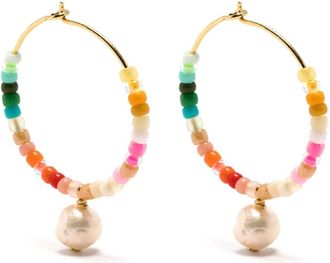 Anni Lu Rainbow Nomad pearl-detail earrings - women - Stone - One Size - Multicolour