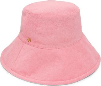 Lele Sadoughi Reversible Long Brim Terry Cloth Hat in Coral/Sea at Nordstrom