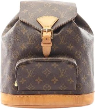 Louis Vuitton Pre-owned Backpacks, female, Brown, Size: ONE SIZE Pre-owned Montsouris MM Backpack