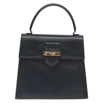 Ferragamo Pre-owned Handbags, female, Black, Size: ONE SIZE Pre-owned Leather Handbag