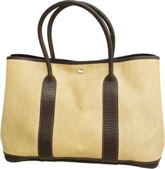 Herm&egrave;s Brown Toile H Tote Bag (Pre-Owned)