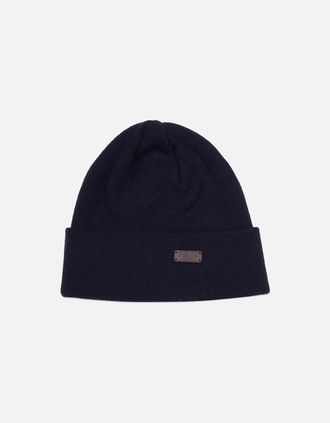 Barbour Mens Barbour Swinton Beanie - Navy - Black - Size: ONE size