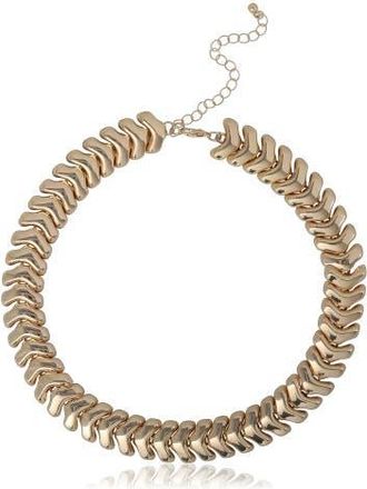BCBGeneration Chunky Gold-Tone Chevron Chain Necklace - 15 + 3.5 in Gold Tone at Nordstrom