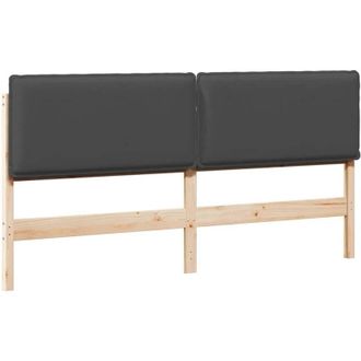 vidaXL Upholstered Headboard Natural and Dark Grey 200 cm vidaXL