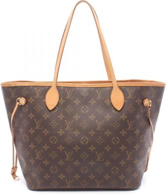 Louis Vuitton Brown Coated Canvas Monogram Leather Handbag Tote Bag (Pre-Owned)