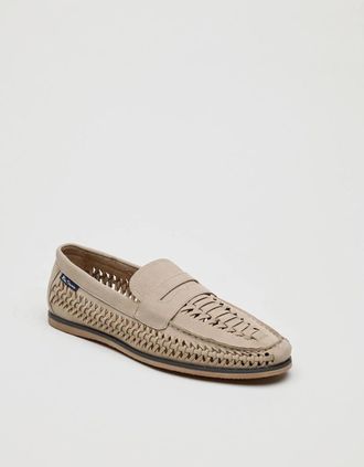 Ben Sherman Mens Ben Sherman Miami Mens Stone Loafers - Grey - Size: 12