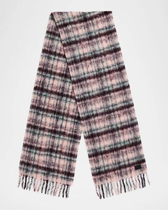 Rag & Bone Tyler Brushed Knit Plaid Scarf