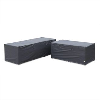 Sweeek Funda para muebles de jard&iacute;n napoli y vittoria, set de 2, gris oscuro
