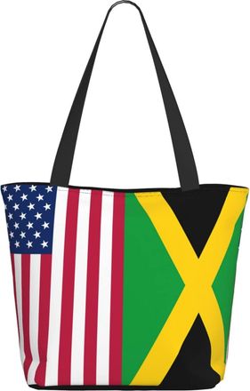AOOEDM Jamaican American Flag Ladies Shopping Bag 13x11x7in.The Perfect ValentineS Day Gift.It Is The Best ValentineS Day Gift For Mom, Daughter, Wife,Etc