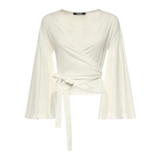 Jacquemus Blouses, female, White, Size: M La Cache Coeur Ventadou Top