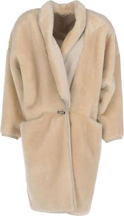 Versace Cappotto in shearling anni 80 - Bianco
