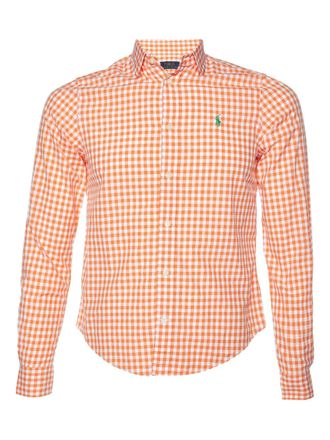 Ralph Lauren gingham-check cotton shirt - Orange