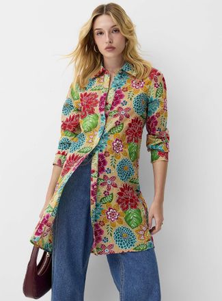 Icone Womens Lush bloom ultra-long shirt