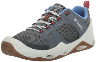 Columbia Womens PFG Pro Sport Boat Shoe, Grey Ash/Sunset Red, 7.5 UK