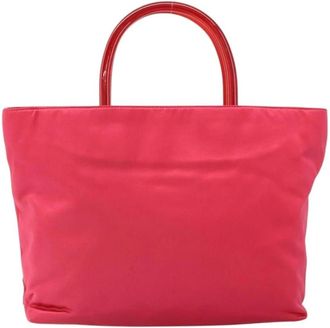 Prada Pre-owned Tote Bags, female, Red, Size: ONE SIZE Pre-owned Vintage Tessuto Tote Bag