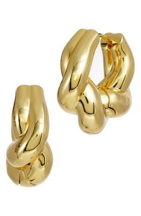 Savvy Cie Jewels 14K Gold Freeform Twist Hoop Earrings in Yellow at Nordstrom Rack