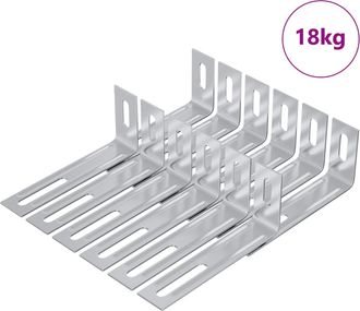 vidaXL Soporte Anti-vuelco 1268 Plateado 74,5 X 15 X 32 Mm Hierro Vidaxl