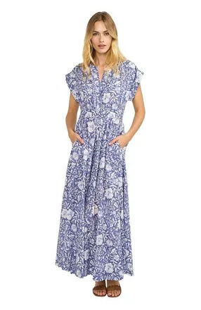 Marea Clara Dress in Indigo Blossom at Nordstrom, Size X-Small