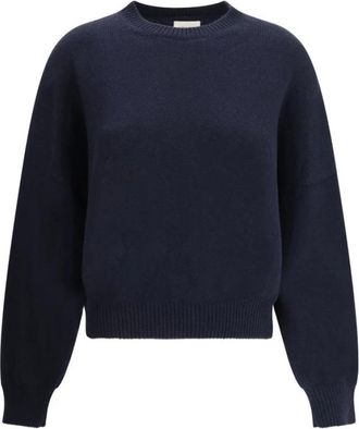 Khaite Geribbelde Kasjmiertrui Margaux Stijl - Dames - Cashmere truien - Blauw - S - Kasjmier - Truien & Vesten