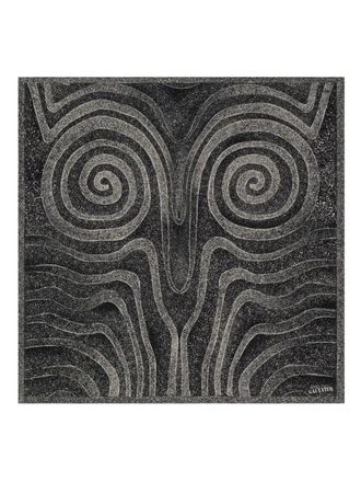 Jean Paul Gaultier spiral printed scarf - Black
