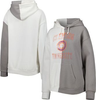 Gameday Couture Womens Gameday Couture Gray/White Clemson Tigers Split Pullover Hoodie at Nordstrom, Size Small