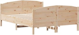 vidaXL Vidaxl - Estructura De Cama Sin Colch&oacute;n Madera De Pino Blanca 140x200 Cm