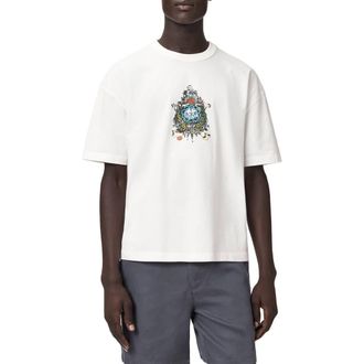 AllSaints Saviour Crewneck Graphic T-Shirt in Chalk White at Nordstrom, Size Xx-Large