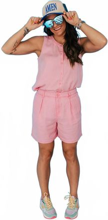 Tribal Pleated Wide Shorts In Pink