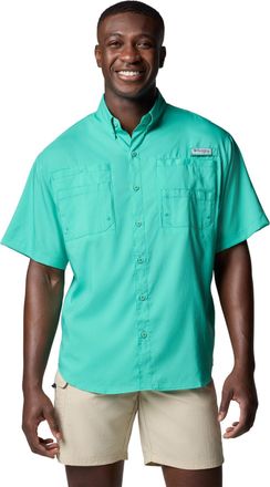 Columbia Mens PFG Tamiami II Short Sleeve Fishing Shirt, Glaze Green, Medium