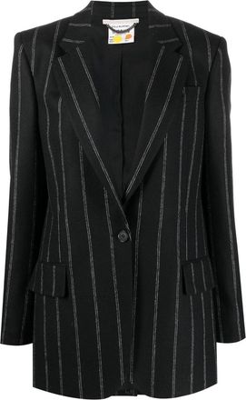 Stella McCartney stitch-detail tailored blazer - women - Cotton - 36 - Black