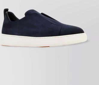 Santoni slip ons in suede