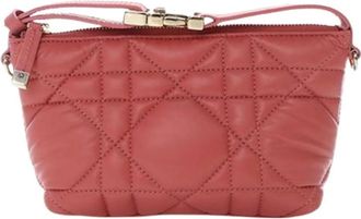 Dior Pre-owned Clutches, female, Pink, Size: ONE SIZE Pre-owned Vintage Quilted Clutch