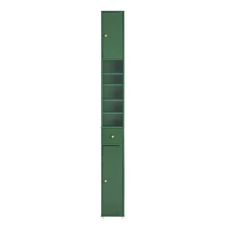 SoBuy Mueble columna de ba&ntilde;o con 5 estantes verde