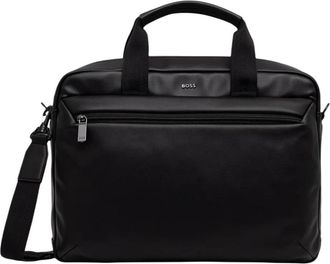 HUGO BOSS Jace Doc Case - Heren - Laptoptassen - Zwart - ONE Size - Polyester - Tassen