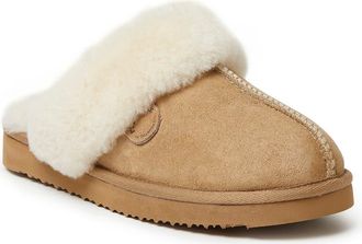 Dearfoams Fireside Sydney Genuine Shearling Scuff Slippers in Sand at Nordstrom, Size 10.5