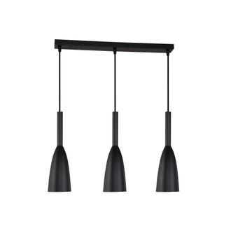 OEM Lampada A Sospensione Solin 3xe27 Nera Light Prestige