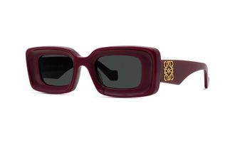 Loewe Smoke Rectangular Ladies Sunglasses LW40101I 66A 46