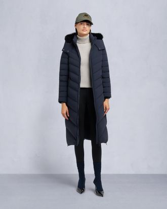 Moose Knuckles Womens Cooper Lake Shearling Trim Parka