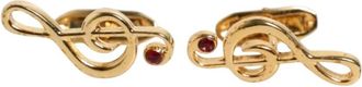 Dolce & Gabbana Gouden Muzieknoot Messing Manchetknopen - Heren - Manchetknopen - Geel - ONE Size - Accessoires
