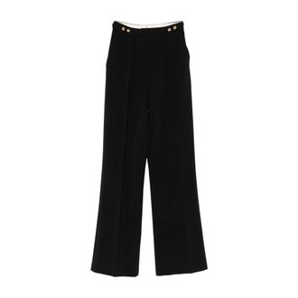Elisabetta Franchi Mujer, Pantalones, Negro, Talla: S