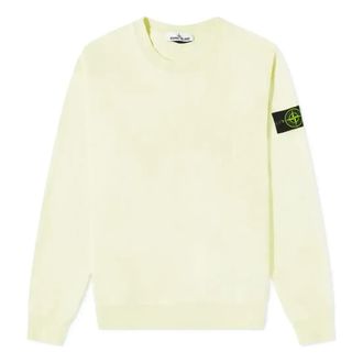 Stone Island Garment Dyed Crewneck Sweatshirt Lemon 741563051-V0031