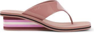 Chlo&eacute; Pink Striped Sandals