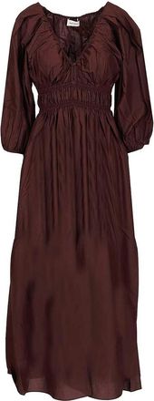 Matteau Shirred Plunge Button Dress