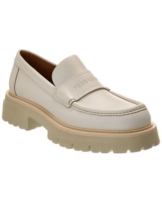 Ferragamo Fergal Leather Platform Loafer